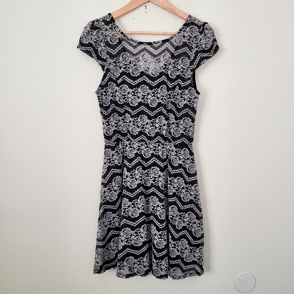 Joe Boxer black lace dress M